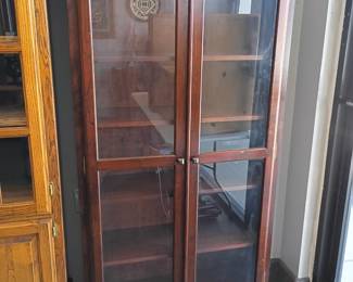 Glass front bookcase 