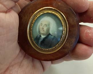 Miniature portraits with possible gold frame 