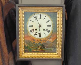 reverse painted clock