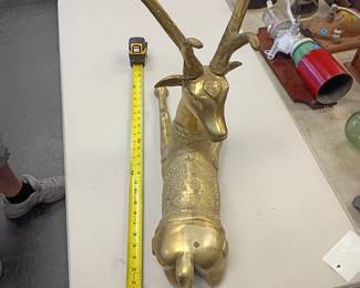 large Brass Deer 