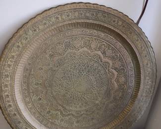 Engraved large brass 