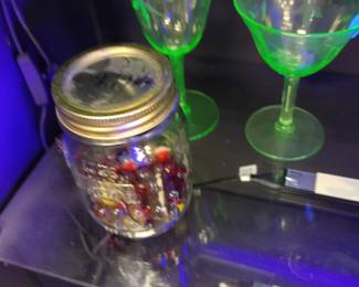 Glowing Goodies, uranium glass 
