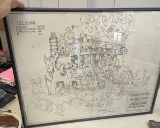 antique German framed 