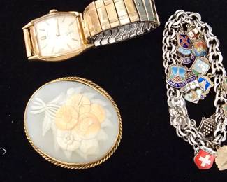 sterling and gold awesome brooch and more 