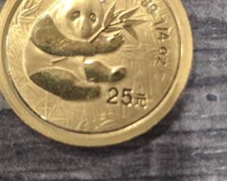 1/4 oz Gold Panda 999 fine gold 