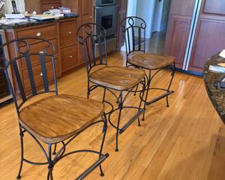 3 counter height bar stools
