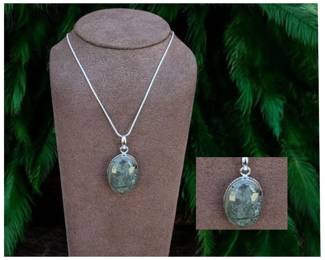 Moss Prehnite Necklace