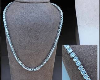 Tennis Necklace CZ  Absolutely Sparking  Gorgeous