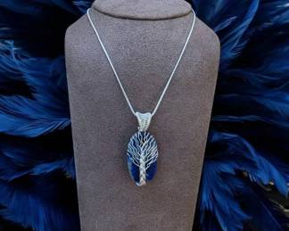 Wire Wrapped Tree Of Life Sodalite Necklace  Tested