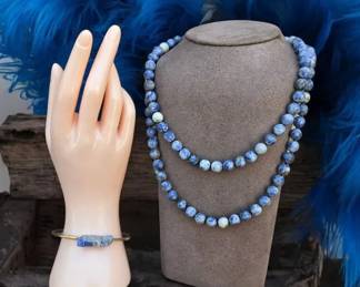 Sodalite Necklace  Raw Sodalite Bracelet  Tested
