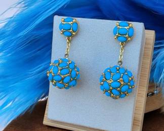 Kenneth Lane Vintage Turquoise Earrings