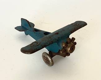 Antique cast iron  “Lucky Boy” toy airplane