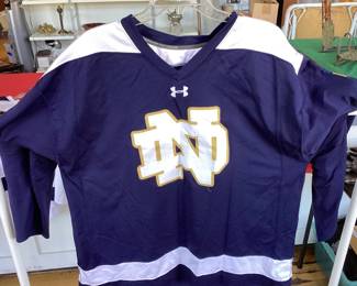 Game worn Notre Dame hockey jersey