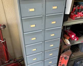 5495 14Drawer Shop Organizer Metal Cabinet