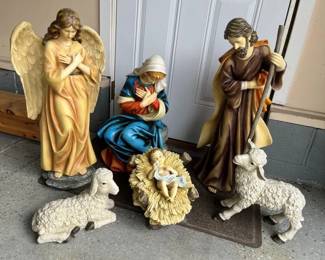 5495 OWell Resin Nativity Yard Set