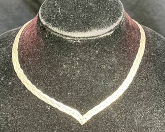 16" Italian Sterling Silver Braided Necklace
