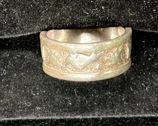  Shube Corrida Sterling Siilver Buffalo Hunt Ring