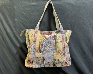 Tapestry Cat Pattern Tote Bag