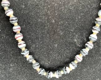 Vtg. Venetian Glass Fancy Bead Necklace