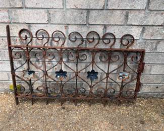 Antique Wrought Iron Gate Panel