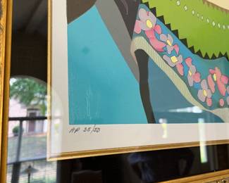 Signed and Numbered Serigraph by Tarkay, Noonday Chat