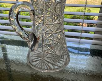 Antique Glass Pitcher