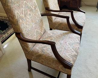 Pair of Hickory Chair Armchairs