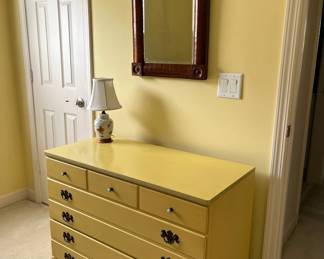 Antique Mirror Over Ethan Allen Chest