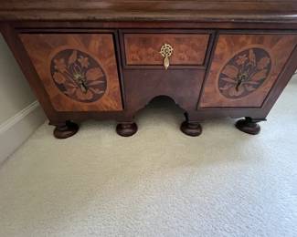 Antique New England Hope Chest with Marquetry Inlay