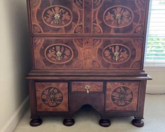 Antique New England Hope Chest with Marquetry Inlay