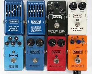 Group of MXR Guitar Pedals