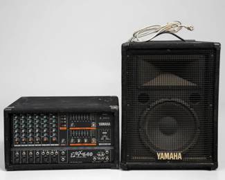 Yamaha Powered Mixer EMX640 and Speaker