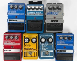 Group of DOD Guitar Pedals