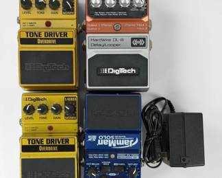 Group of Digitech Guitar Pedals