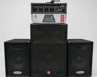 (3) Harbinger Speakers & (2) Mixers