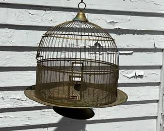 003 vintagehangingdometopmetalbirdcage