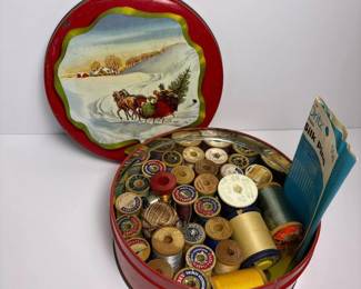 033 vintagetinofsewingsuppliesspoolsno