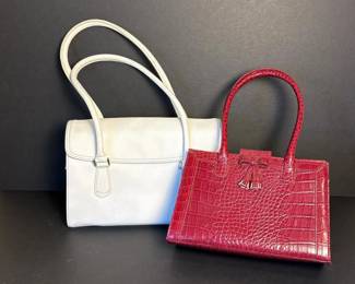 367 pairoflizclaibornehandbagswhiteand