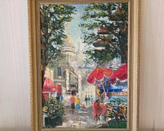 213 oiloncanvasparismontmartrescene26x
