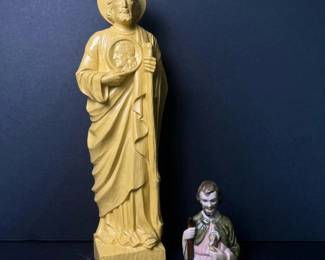 131 largeyellowplasticstjudestatuecera