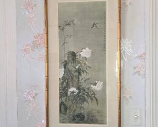 228 framedchinesebirdsandflowersprintb