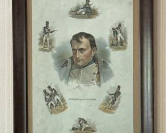 015 155x20framedantiqueprintnapoleona