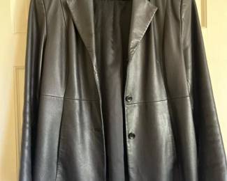 272 blacklambskinleatherblazer