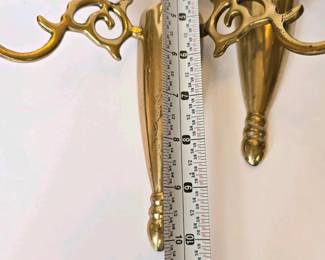 220 vintageenglishbrasswallcandlesconce