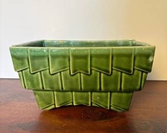 047 vintagecooksonpotterygreenglazedpla