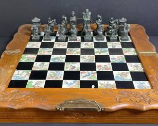 098 vintagestonecarvedchinesechesssetw