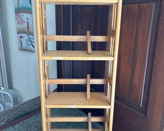 344 5tierwoodenfreestandingcdshelf