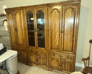 STUNNING 3-PC. OAK WALL UNIT SET