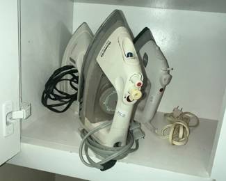 THREE IRONS, INCLUDING A ROWENTA!
