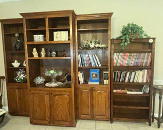 3-PC. ENTERTAINMENT CENTER & ANOTHER BOOKCASE